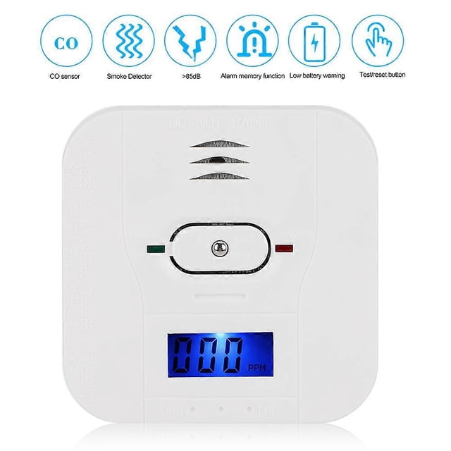 3-in-1 CO Smoke High Temperature Detector Wireless Composite Independent Alarm CST503