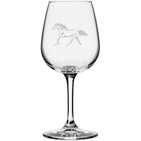 

Mustang Body Horse Themed Etched All Purpose 12.75oz Libbey Wine Glass