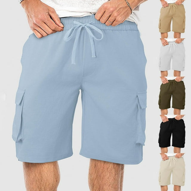 NJDVHB Shorts de Travail Droits d'Été pour Hommes, Beige, G