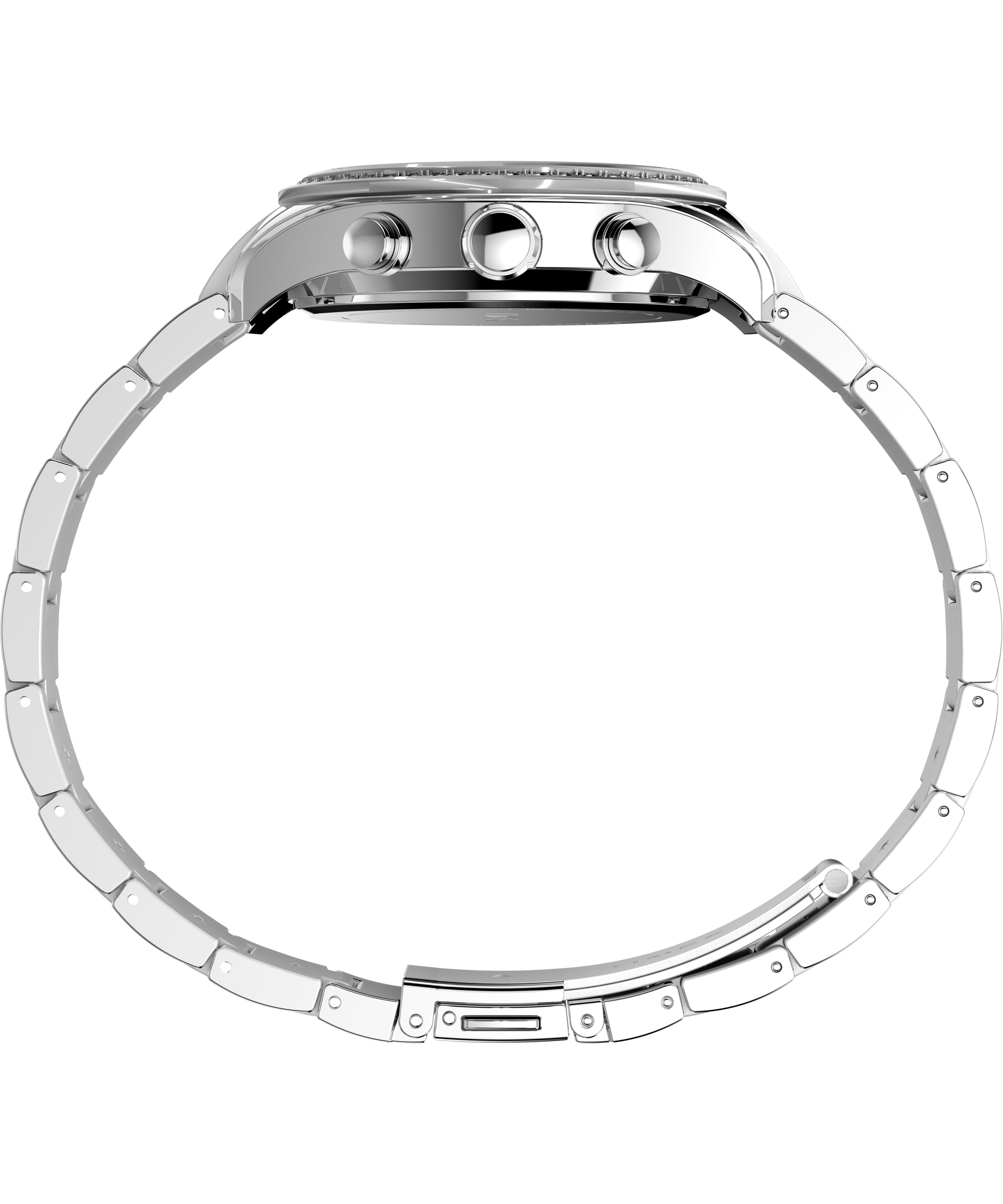 Timex Women's Chronograph 38mm Watch - Silver-Tone Bracelet Blue Dial Silver-Tone Case