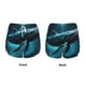 thumbnail image 3 of Balery Vintage Blue Pattern Whale Pantalones cortos deportivos para mujer con forro y dos bolsillos, elásticos, para entrenamiento, gimnasio, yoga-Small, 3 of 7
