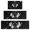 Black Gothic Cat, variant on Black White Star Moon Pattern Kitchen Rugs Sets Of 3,Kitchen Runner Rugs Non Skid Washable,Decorative Kitchen Floor Mats for Kitchen,Sink,Laundry,17"x30" 17"x47" 17"x59"