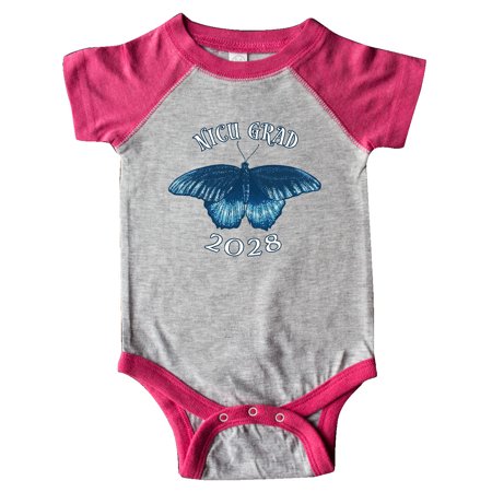 

Inktastic NICU Grad 2028 with Blue Butterfly Gift Baby Boy or Baby Girl Bodysuit