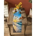 thumbnail image 4 of Ocean Coastal Table Runner Beach Sun Blue Sky Nature Scenery Tablerunners 13 x 90 Inch, Table Decorations Tabletop Scarf for Summer Gathering Holiday Farmhouse Kitchen Dining Decor, 4 of 6