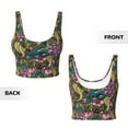thumbnail image 5 of Fotbe Snake And Flower Pattern Womens' Sports Bra Longline Wirefree Padded with Medium Support Sports Moisture-Wicking Workou Vest,Tank Top-X-Large, 5 of 9