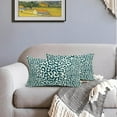 thumbnail image 5 of Teal Leopard Print Lumbar Pillow Covers 12x20 Inch Set of 2 Cheetah Animal Spots Rectangle Throw Pillows For Couch Farmhouse Square Pillow Cases Home Decor For Living Room Sofa Bed Porch Outdoor, 5 of 6