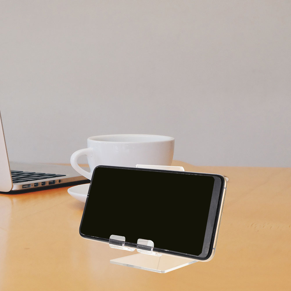 10 Supports Téléphone En Acrylique Pour Bureau - Présentoir Stable Et Léger - Idéal Pour Affichage Et Charge
