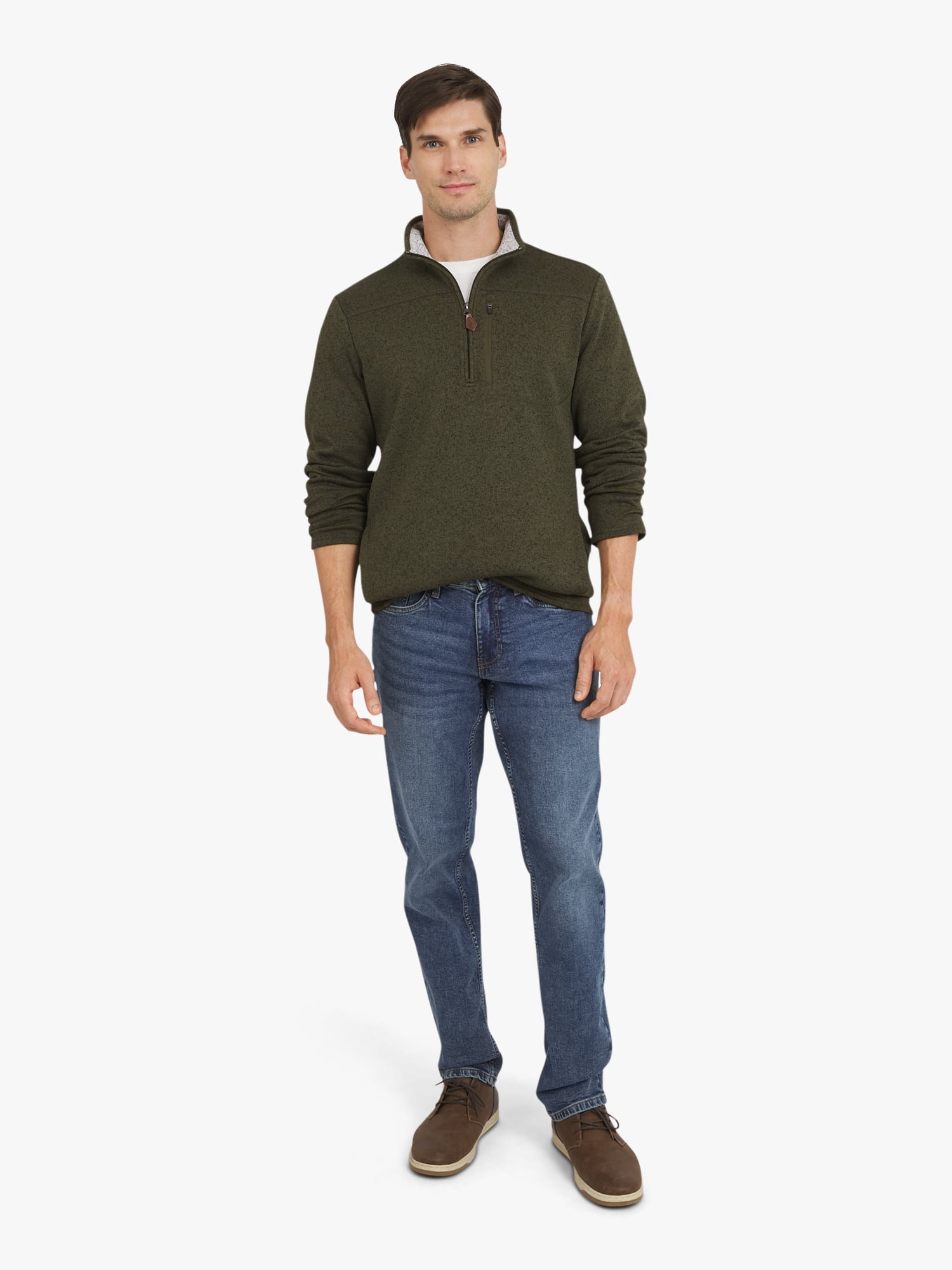 Chaps Men's & Big Men's Quarter Zip Fleece Sweater, Sizes S-3XL