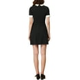 thumbnail image 3 of MODA NOVA Juniors Vintage Dress Contrast Color Fit and Flare Wear-to-Work Knit Dresses, 3 of 5