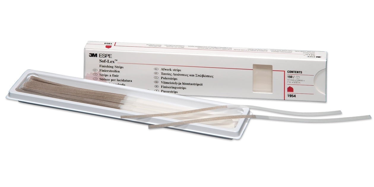3M ESPE 1954N Sof-Lex Finishing & Polishing Dental Strips Coarse/Medium/Narrow 150/Bx