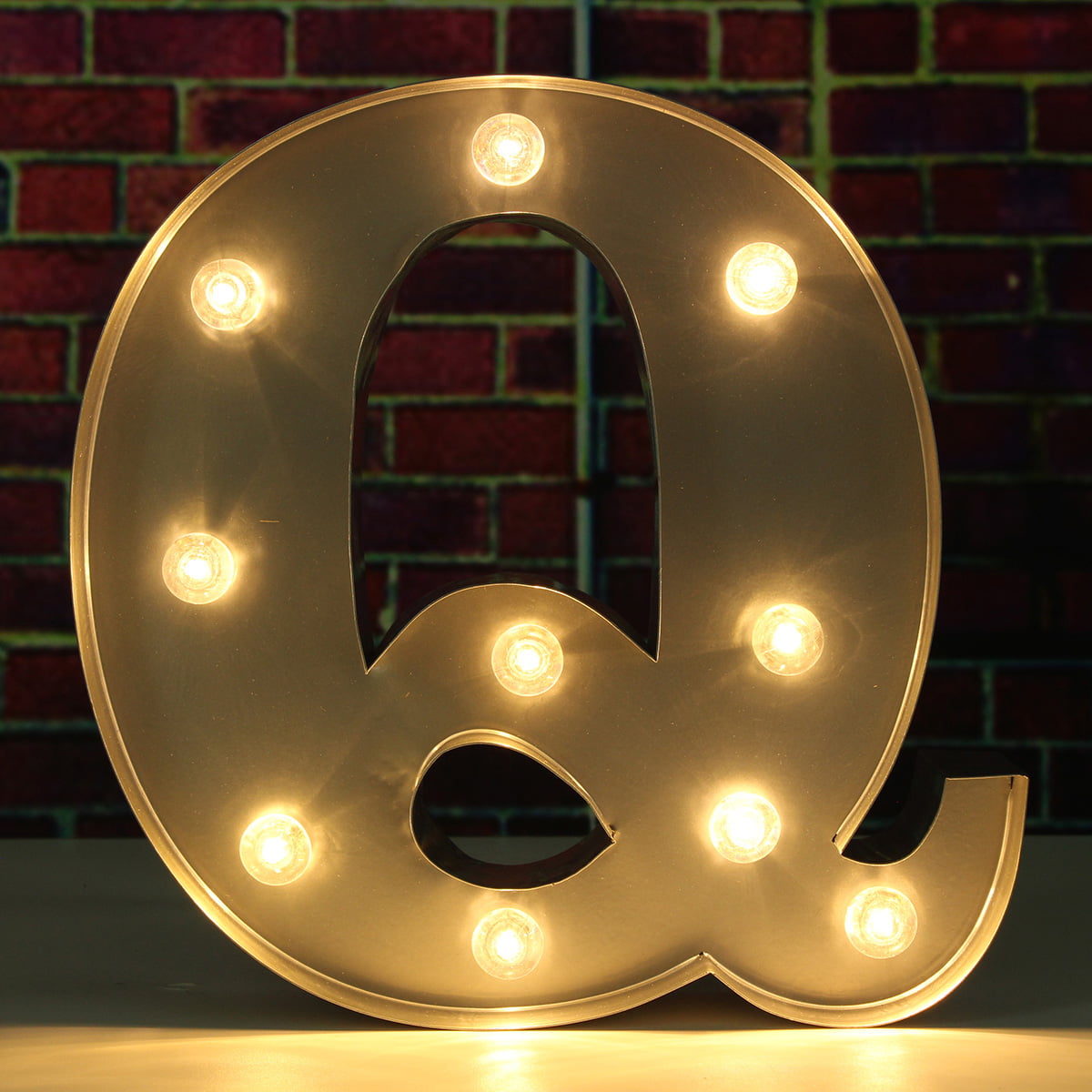 9inch Metal Marquee Letter Lights LED Vintage Circus Style Alphabet ...