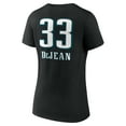 thumbnail image 3 of Women's  Cooper DeJean Black Philadelphia Eagles Team Wordmark Name & Number V-Neck T-Shirt, 3 of 3