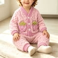thumbnail image 6 of Amidoa Girls 2 Piece Outfits Fall Winter Clothes Fleece Long Sleeve Top and Jogger Pants Kids Clothing Sets Pink Size 1-2 Years, 6 of 6