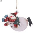 thumbnail image 2 of Christmas Wooden Pendant Wide Application Convenient Exquisite Snowman Hanging Sign Decoration for Decor, 2 of 9