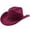 Wine, variant on Valora Western Cowboy Hat Curved Brim For Outdoor Adventure Travel Riding Country Style Black