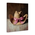 thumbnail image 3 of Stupell Industries Cowgirl Hat with Pink Bow Canvas Wall Art, design by Petal Prints Design, 3 of 7