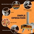 thumbnail image 6 of Costway Wood Pellet Pizza Oven Pizza Maker Portable Outdoor Pizza Stone w/ Foldable Leg, 6 of 10