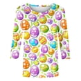 thumbnail image 5 of T Shirts for Women Plus Size 3/4 Sleeves Shirts Casual Print Blouse Round Neck Fashion Tops, 5 of 5