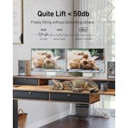 DESINO 63 x 30 Inch Height Adjustable Electric Standing Desk with Drawers, Stand Up Table with Large Storage Shelf, Sit Stand Desk for Home Office, Rustic Brown
