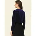 thumbnail image 4 of DARING DIVA Gothic Open Front Velvet Shrug Cropped Cardigan M Purple Blue, 4 of 6