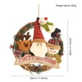 thumbnail image 2 of Navidad Muñeco De Nieve Elk Vine Anillo De Ratán Colgante Decoración Para La Ventana Del Hogar Puerta Delantera Pared Chimenea Ventana Vogacara HA042993-01, 2 of 6