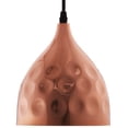 thumbnail image 2 of Modway Dimple 7" Bell Shaped Metal Pendant Lamp in Rose Gold and Black, 2 of 5