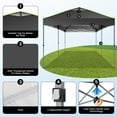 thumbnail image 4 of COBIZI 10x20 Pop Up Canopy Tent with 6 Removable Sidewalls, One-Push Setup, Waterproof UPF 50+, Air Vent, 3 Heights, Carry Bag, Sandbags, Stakes & Ropes for Parties, Commercial & Wedding, Black, 4 of 9