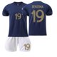 thumbnail image 1 of Uniforme de la selección nacional de la Copa del Mundo, camiseta de Francia, traje de uniforme de fútbol personalizado para niños, uniforme de entrenamiento para hombres y mujeres, Mba PeshaInicio 19, 1 of 1