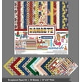 thumbnail image 3 of Inkdotpot Indian Asian Theme Collection Double,Sided Scrapbook Paper Kit Cardstock 12"x12" Card Making Paper Pack Of With Sticker Sheet - 16 Pages - Multicolor, 3 of 4