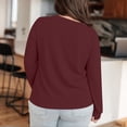 thumbnail image 4 of Valueadd Women's Long Sleeve T-shirt Plus Size Neck T Shirts Womens Tops Casual Summer Tshirts Loose Fit Tee, 4 of 6