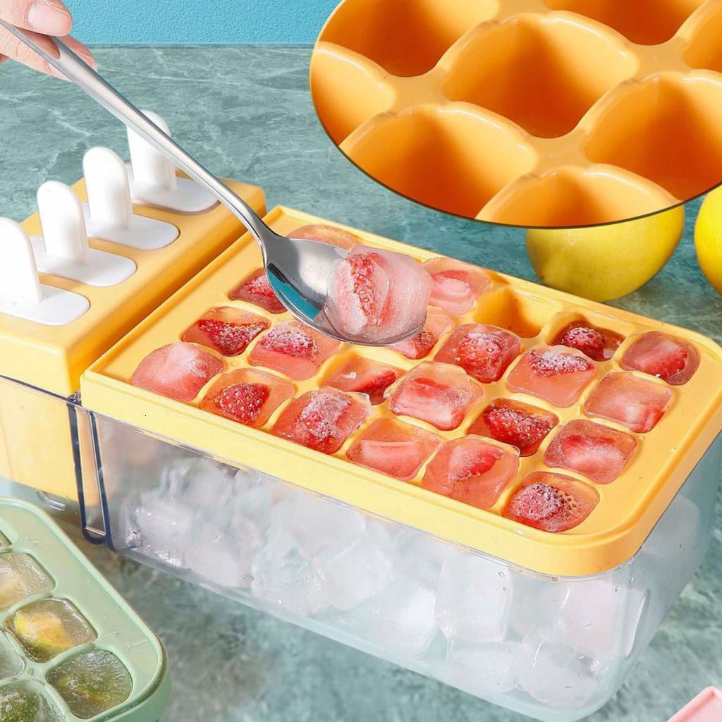 HannLk Ice Cube Tray Ice Balls Maker Freezer Ice Cream Mold 2in1 Ice Maker Container