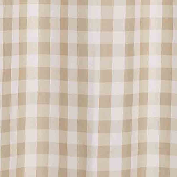 Tan Gingham Polyester Shower Curtain, 70" x 72", Mainstays Walmart