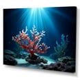 thumbnail image 2 of Designart "Submerged Pink Coral Branches" Coastal Coral Under Water Wall Art Living Room, 2 of 7