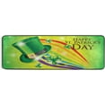 thumbnail image 5 of SKYSONIC 2'X6' Leprechaun Hat Shamrocks Runner Rug with Rubber Backing, Happy St. Patrick's Day Non Slip Entryway Rug Runner Washable Soft Area Rug Carpet for Hallway Bedroom Kitchen Decor, 5 of 6