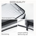 thumbnail image 5 of Travel Makeup Bag Toiletry Bag Clear Cosmetic Bags PVC Cosmetic Makeup Pouch with Zipper for Vacation 8Pcs Black, 5 of 9