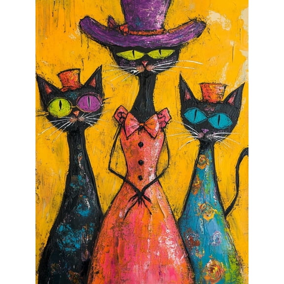 Paint by Numbers Adult DIY Hand Painted Cat sisters Oil Painting Canvas Kits with Brush and Acrylic Gifts and Home Decoration Without Frame 40 x 50 cm
