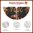 thumbnail image 4 of Daiia HAPPY NEW YEAR 2024 Drawing Merry Christmas Tree Skirt , Xmas Large Lace-up Tree Skirt, Santa Snowflakes Rustic Home Decorations New Year Party Farmhouse Decor-48", 4 of 7