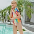 thumbnail image 6 of URMAGIC 7-11T Child Girls Tie-dye Short Sleeve Ruffles One-Piece Swimsuit Swimwear, 6 of 8