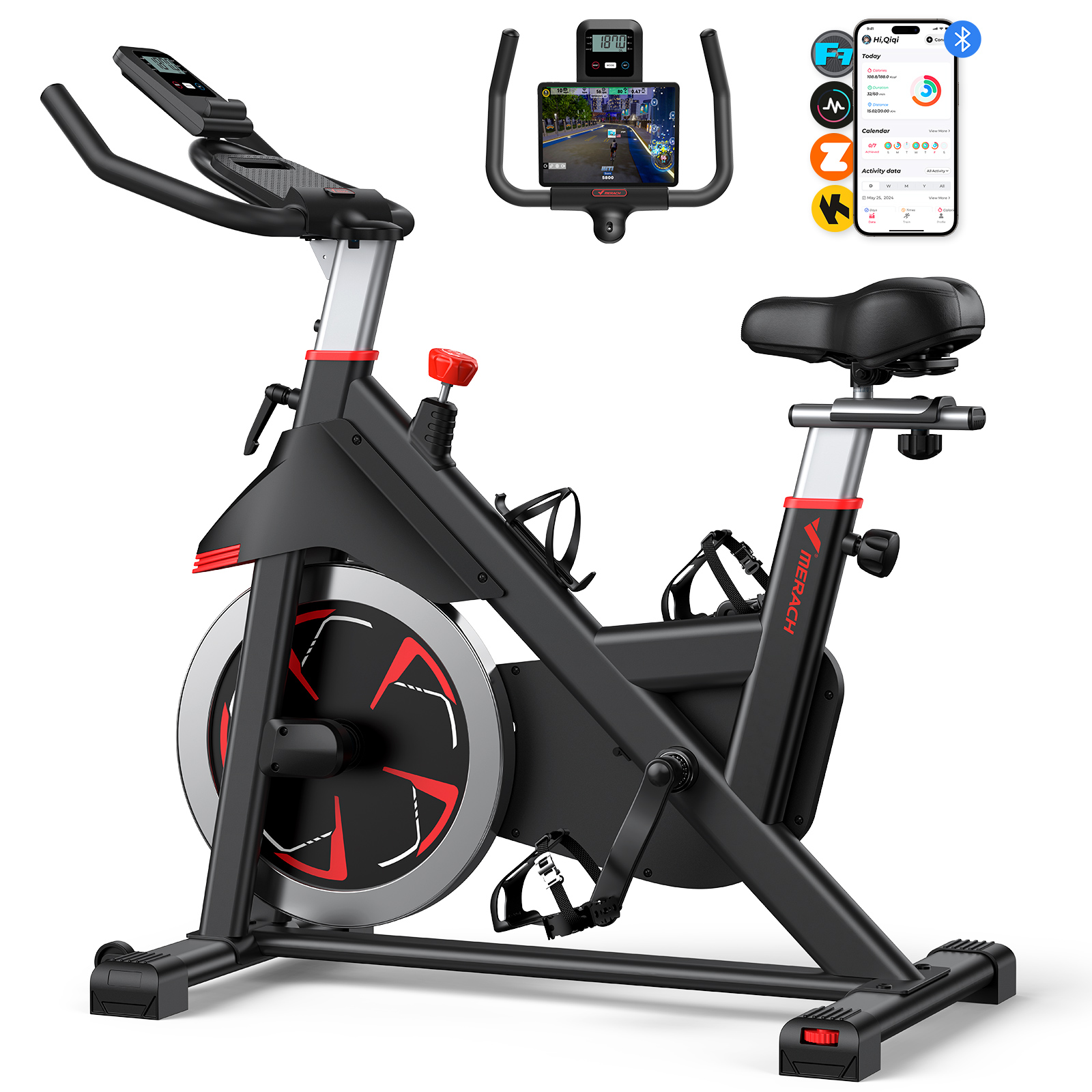 MERACH Exercise Bike with 100 Resistance Levels and App photo 7