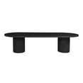 thumbnail image 4 of Dobby Mid-Century Modern Extendable Oval Wooden Dining Table (Black), 4 of 6