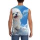 thumbnail image 4 of Balery Cute Cloud Bichon Frise Camisetas sin mangas para hombre, absorbe la humedad y protege contra el mal olor.-XX-Large, 4 of 7