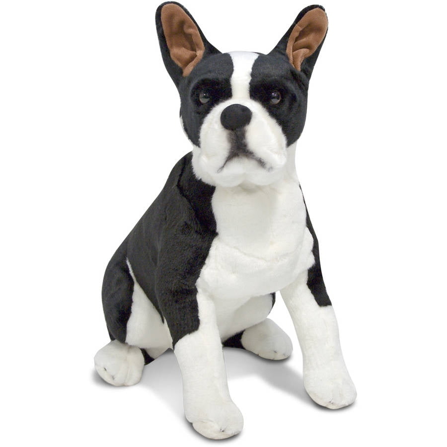 Melissa & Doug Giant Boston Terrier, Lifelike Stuffed Animal Dog - Walmart.com - Walmart.com
