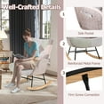 thumbnail image 4 of Gymax Nursery Rocking Chair Upholstered Boucle Fabric Nursing Armchair w/ Ergonomic Armrests, 4 of 9