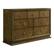 Furniture of America Daven Modern Wood 7-Drawer Dresser, Walnut