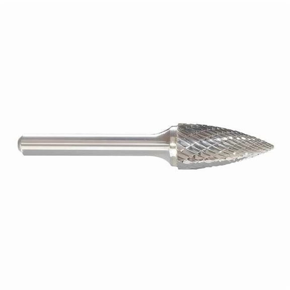 Manufacturer Varies Flame Bur,1/8",Carbide,Double Cut 310-002150
