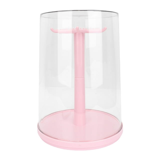 Doll Rotating Clear Display Case, Transparent Figures Doll Protective Storage Box with 360 Degree Rotating Design