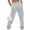 Gray, variant on Yoga Pants Women Sweatpants Women Cotton Relaxed Drawstring Tie Wide-Leg Lightweight Two Pockets Long Workout Yoga Pants For Women White Xl