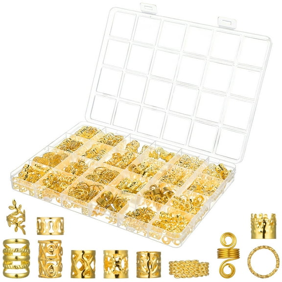 SEWCHICS Hair Charms Golden 260Pack For Braids
