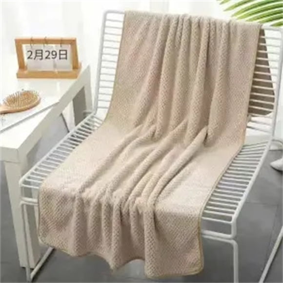 Toalla de baño T Towel, diseño de piñas enrejadas, suave, de lana no pura, alta absorción, secado rápido, plegable y portátil. Ideal para decorar el baño o el dormitorio.,Wsvlmg