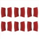 thumbnail image 1 of Cubierta de Manejar de SartéN de Silicona Engrosada Cubierta de Aislamiento Clip de Oreja de Pan Soporte para Manejar de Wok para SartéN de Hierro Fundido, Rojo, 12 Piezas, 1 of 5